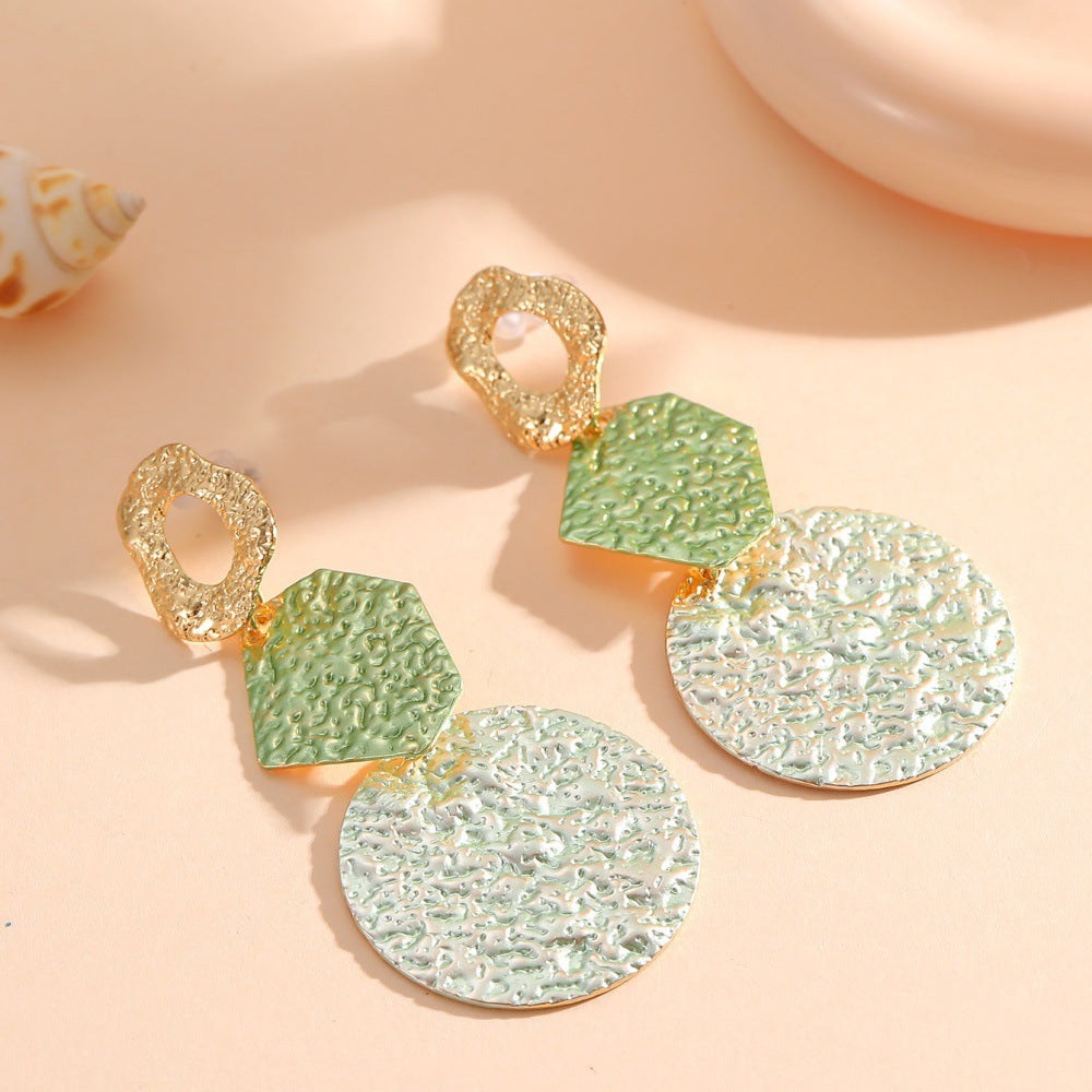 Women's Hanging Earrings with Modern Geometric Design