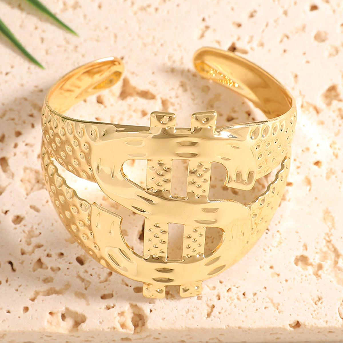 Ladies Open Bangle with Artistic Coral Pattern