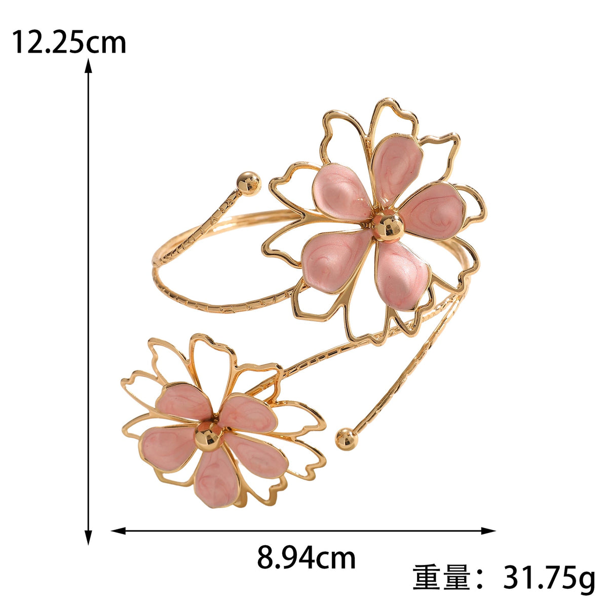 Ladies bracelet with artistic flower design