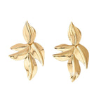 Women’s earrings with elegant leaf design