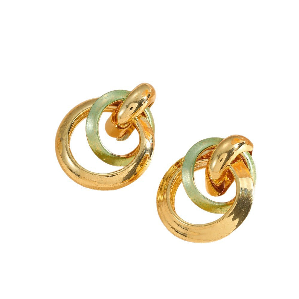 Women's earrings in elegant ring design