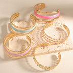 Women Open Bangle with Artistic Relief Design