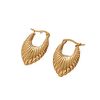 Women's Hanging Earrings with Integrated, Textured Design