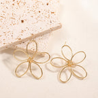 Ladies Hanging Earrings in Artistic Flower Design
