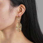 Women's Hanging Earrings in Artful Wire Design
