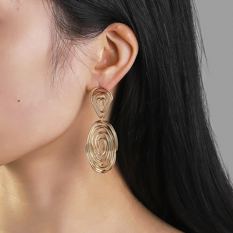 Women's Hanging Earrings in Artful Wire Design