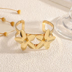 Women's cuff bracelet with floral design