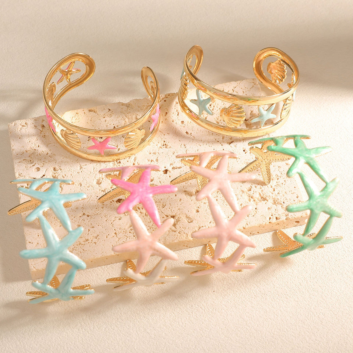 Ladies bracelet with intricate starfish design