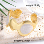Ladies Open Bangle with Artistic, Curved Design