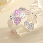 Ladies Open Bangle with Intricate Circle Design