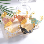 Ladies cuff bracelet with elaborate flower pattern