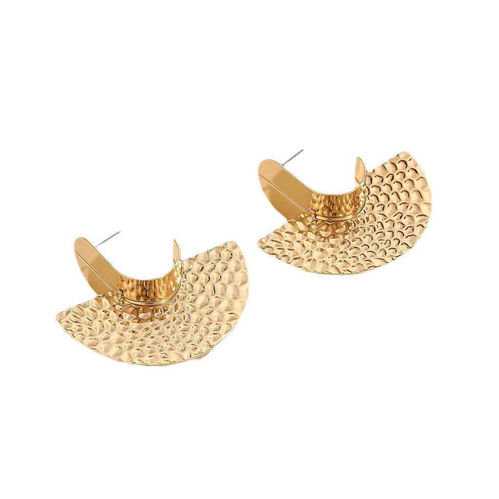 Women's Hanging Earrings with Artistic, Textured Design