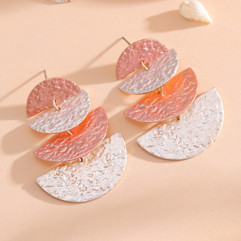 Women's Hanging Earrings in Elegant, Layered Design