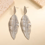 Women's Hanging Earrings in Elegant Leaf Design