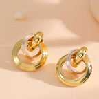 Women's earrings in elegant ring design