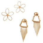 Ladies Hanging Earrings in Artistic Flower Design