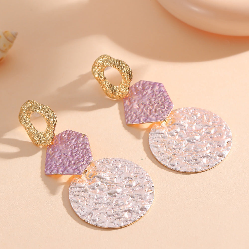 Women's Hanging Earrings with Modern Geometric Design
