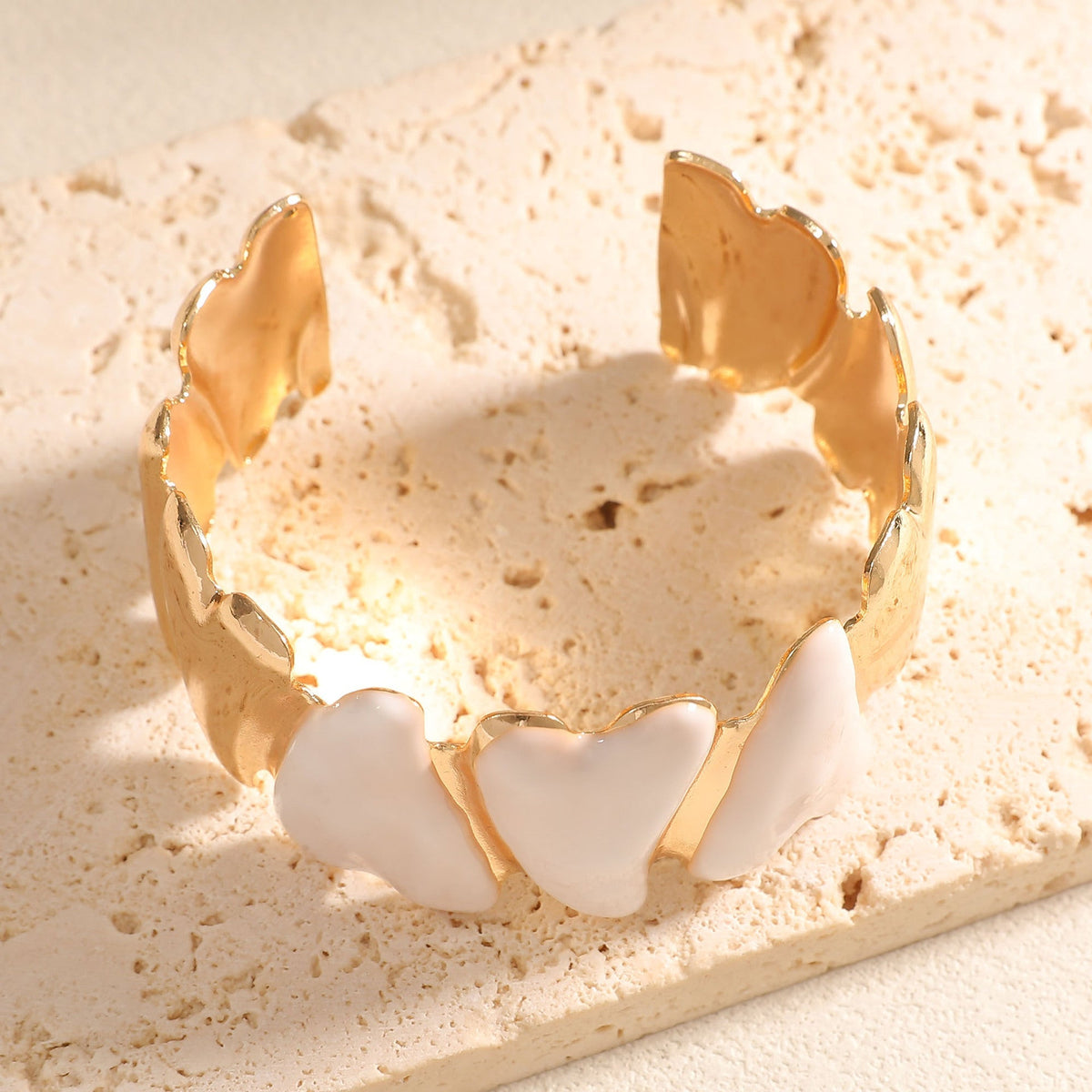 Women Open Cuff Bracelet with Artistic Snake Design