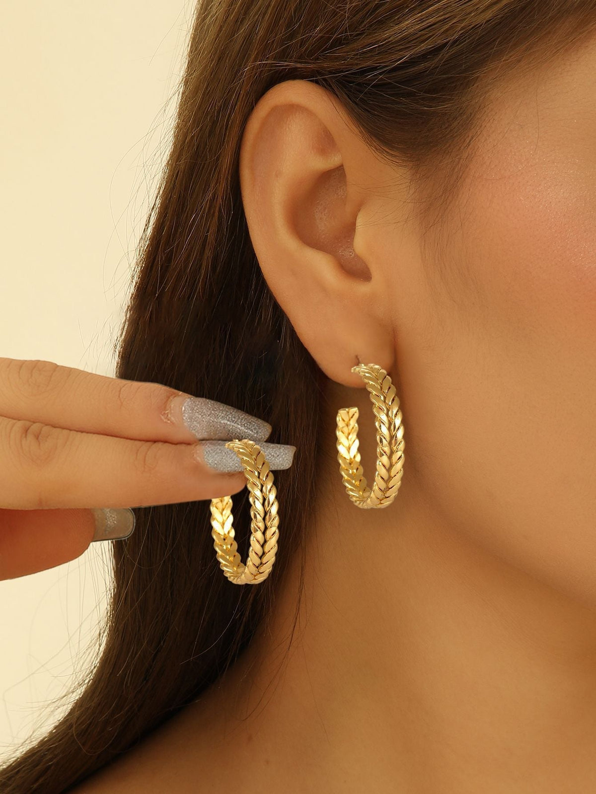 Women artistically designed hoops