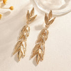 Women's Hanging Earrings with Elegant Leaf Design