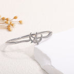 Ladies bracelet with elaborate infinity symbol and sparkling zirconia