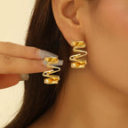 Women artistically designed hoops
