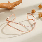 Women Open Bracelet with Curved Design