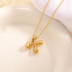 Women's necklace with curved letter pendant