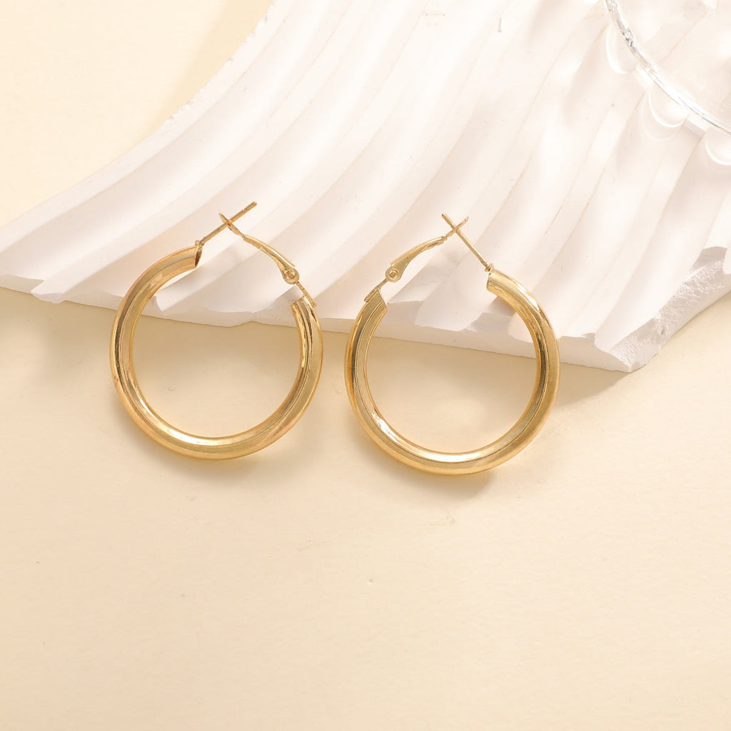 Women's hoop earrings made of high-quality stainless steel with elegant design