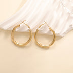 Women's hoop earrings made of high-quality stainless steel with elegant design