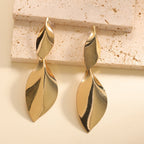 Women Hanging Earrings with Elegant Leaf Shape and Luxurious Finish