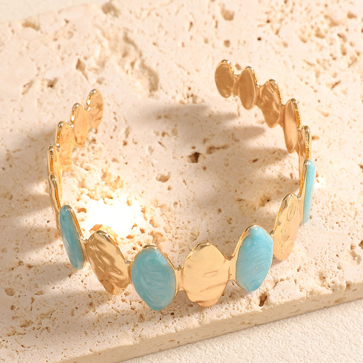 Ladies Open Bangle made of noble metal with elegant motif