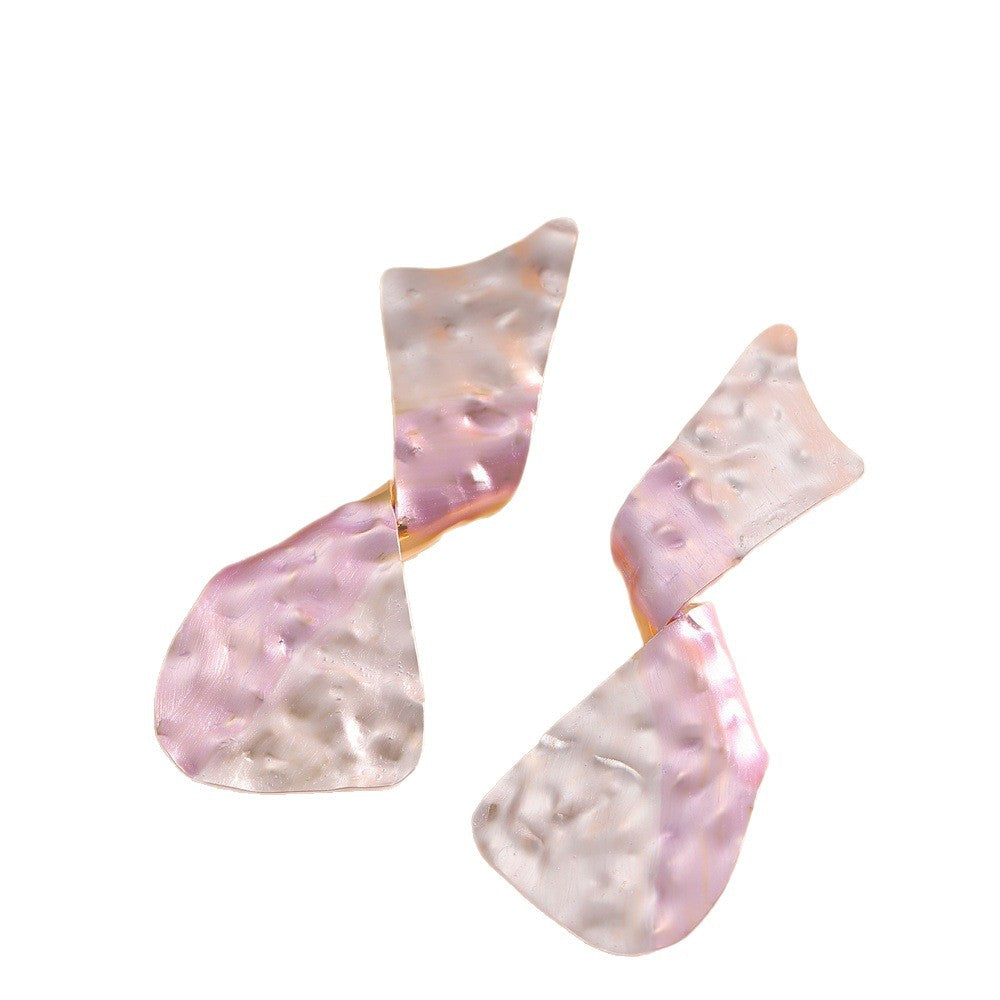 Ladies earrings in modern disc design