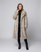 Luxurious women's faux fur coat