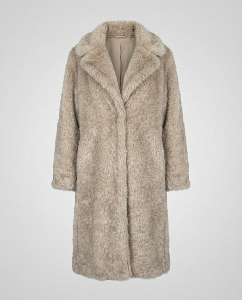 Luxurious women's faux fur coat