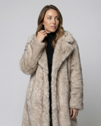 Luxurious women's faux fur coat