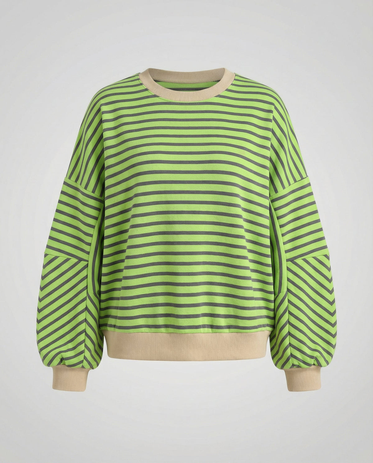 Boxy Sweatshirt Women Striped
