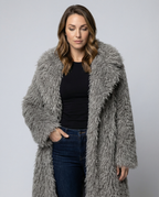 Long Women’s Faux Fur Coat Winter