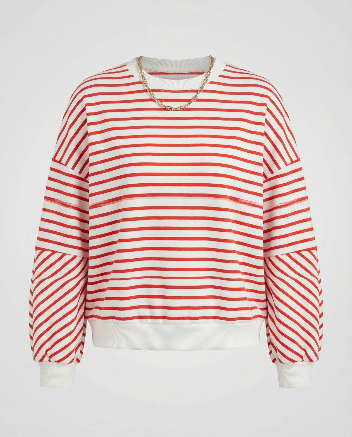Boxy Sweatshirt Women Striped
