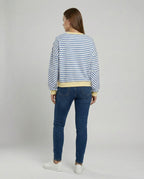 Boxy Sweatshirt Women Striped