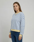 Boxy Sweatshirt Women Striped