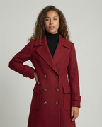 Elegant Double-breasted Wool Coat