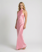 Elegant Maxi Dress Women Satin