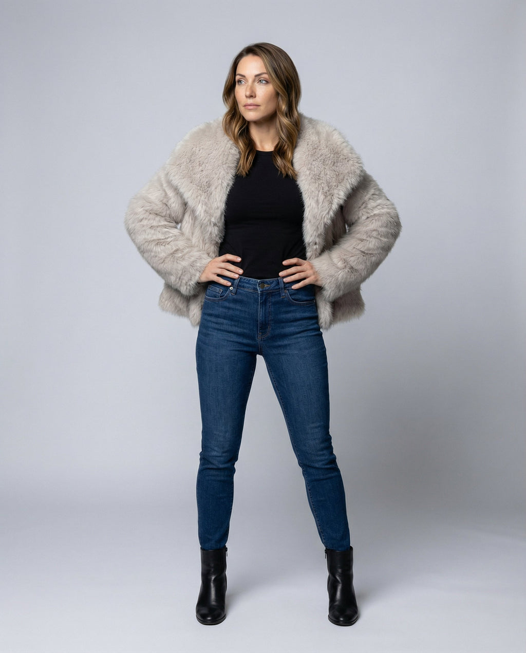 Women's Elegant Faux Fur Jacket