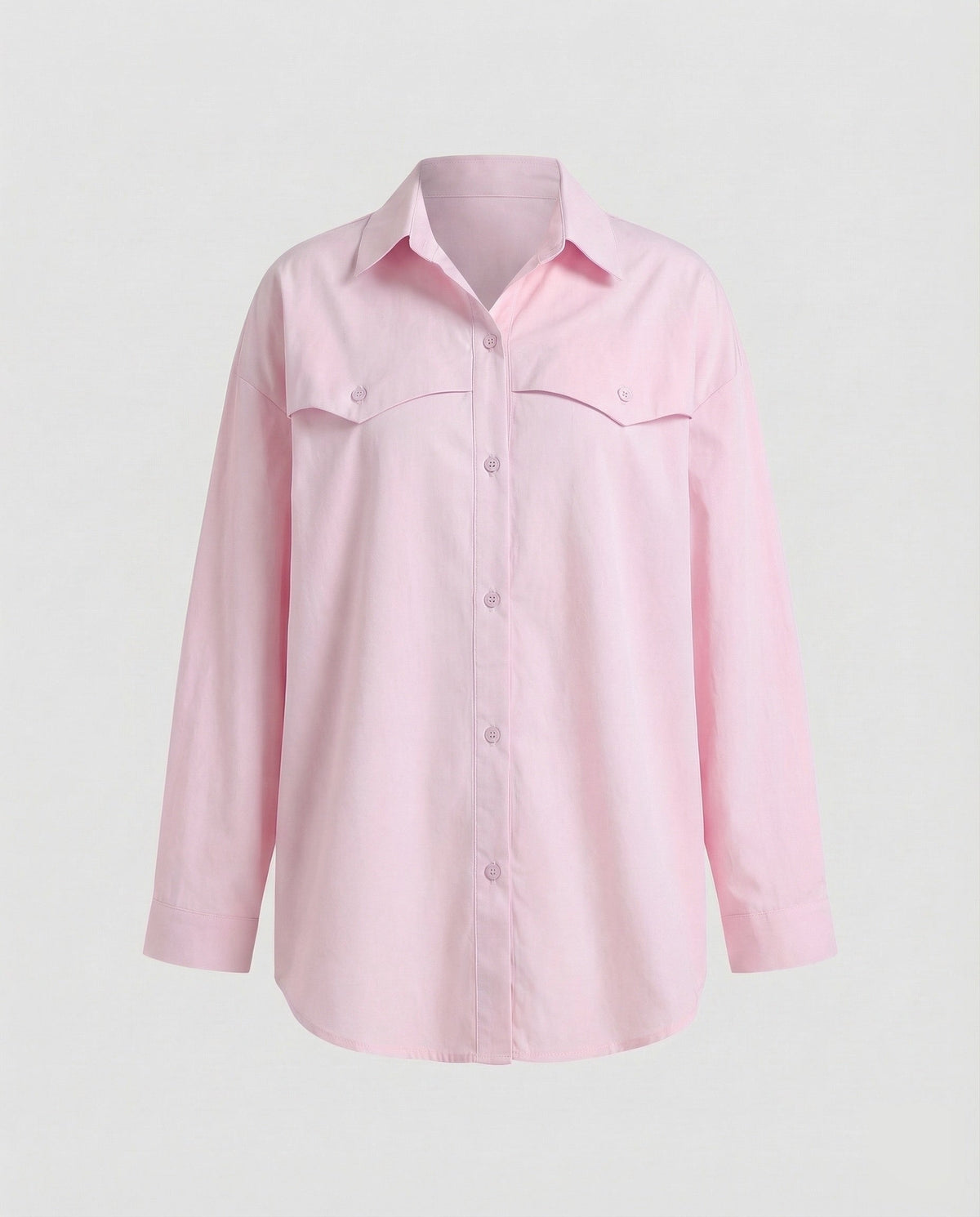 Oversized Blouse Top Women with Breast Pockets - product shot