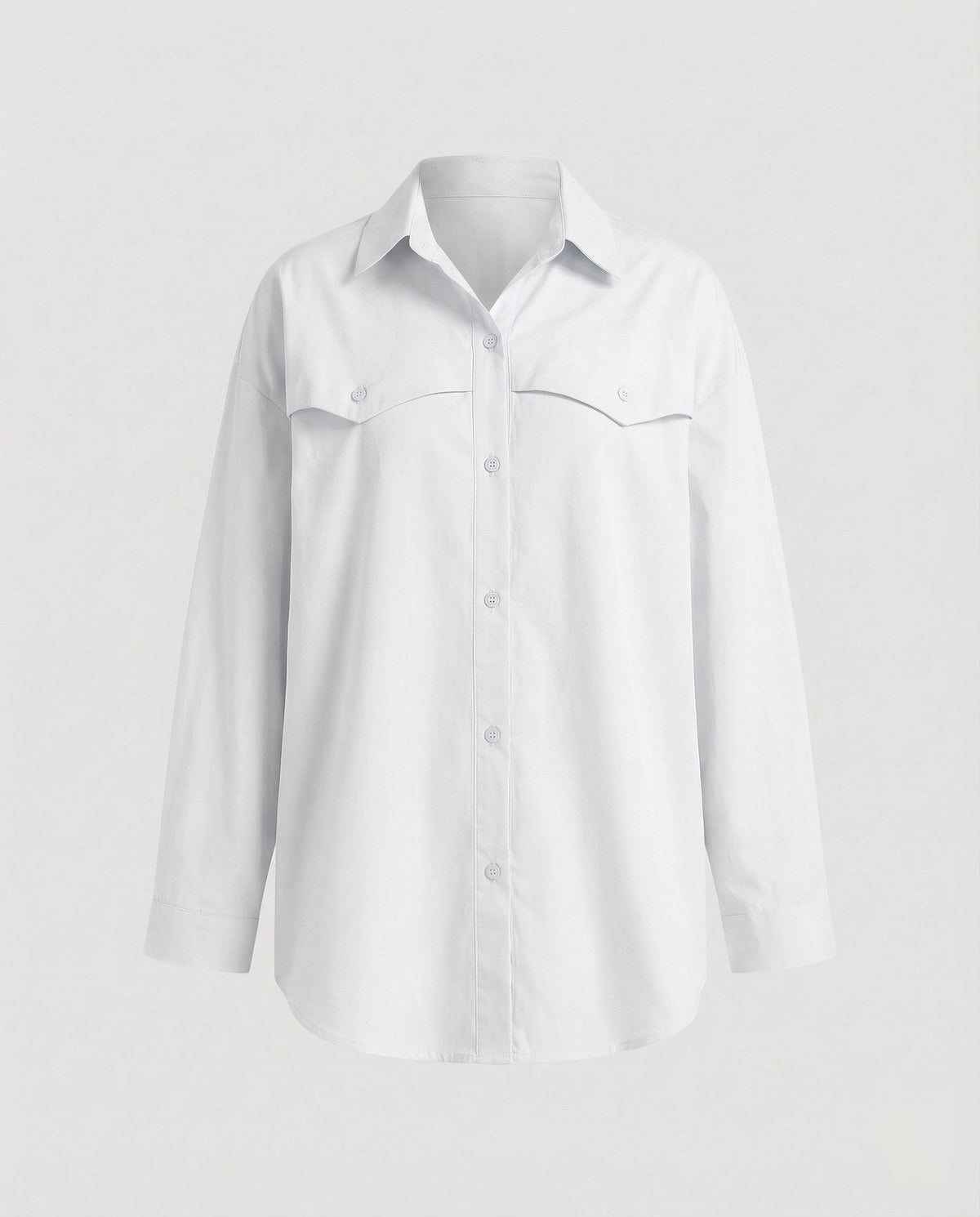 Oversized Blouse Top Women with Breast Pockets - product shot