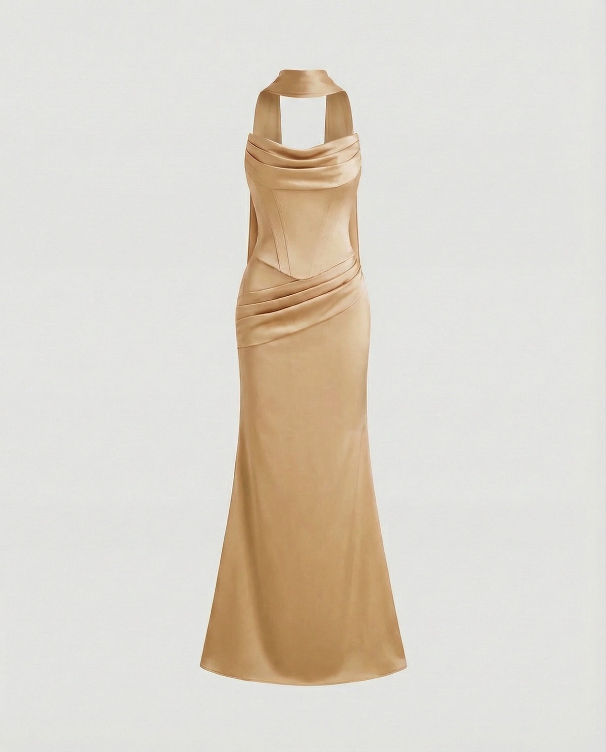 Elegant evening dress with corset mermaid - product shot