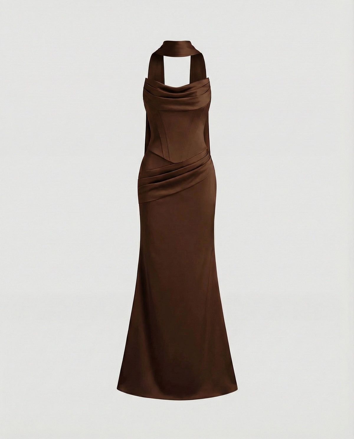Elegant evening dress with corset mermaid - product shot