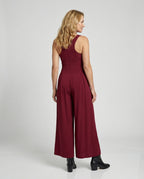 Elegant Jumpsuit Women sleeveless with wide leg - back view