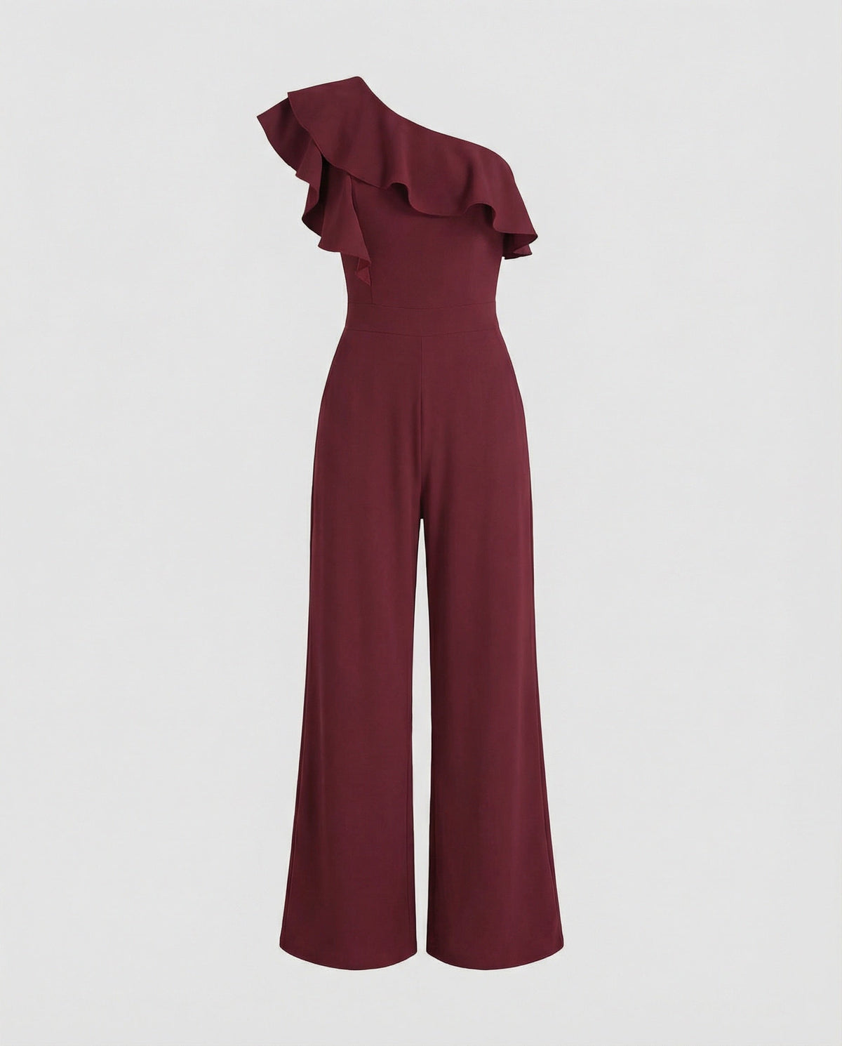 Elegant off-shoulder jumpsuit with ruffle